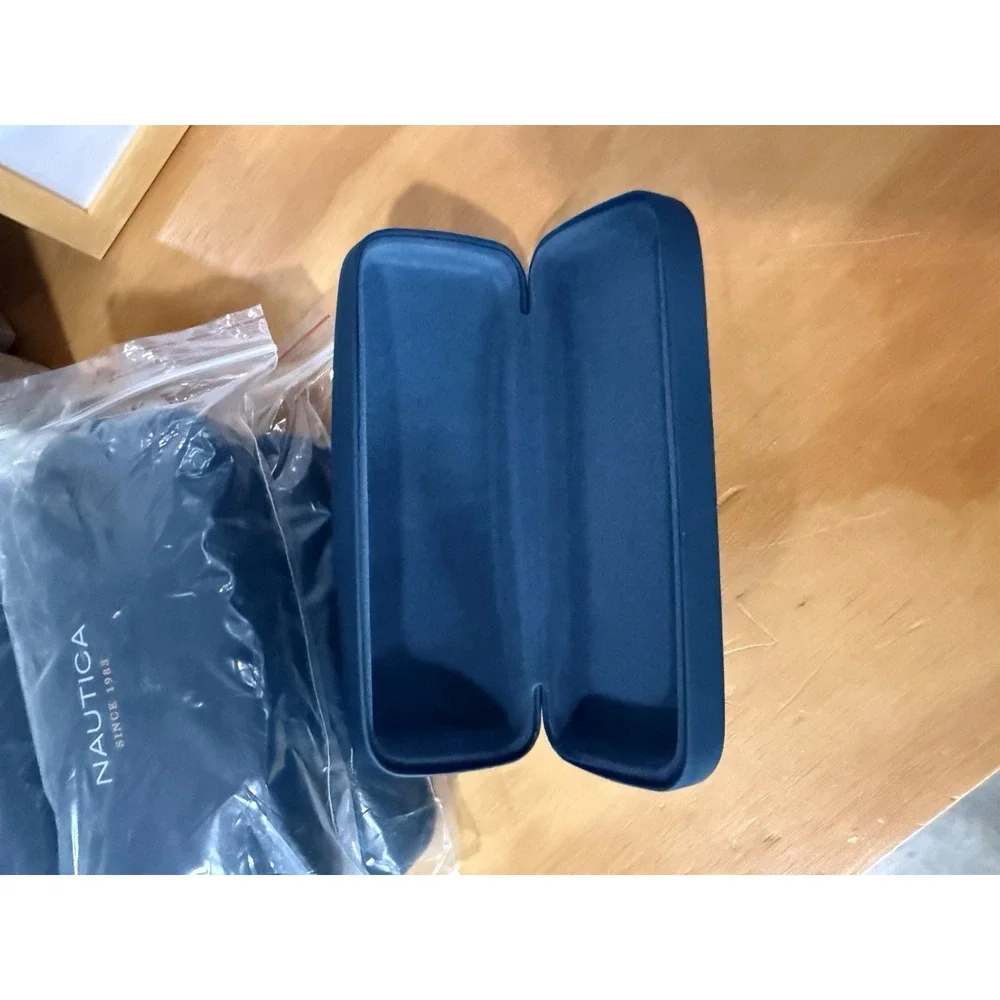 Lot Of 5 Nautica Dark Blue Hard Clamshell Case For Eye Glasses New